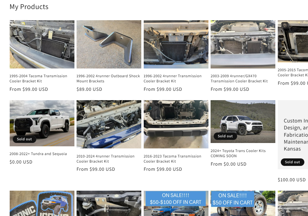 4Runner, Tacoma, FJ Cruiser Parts